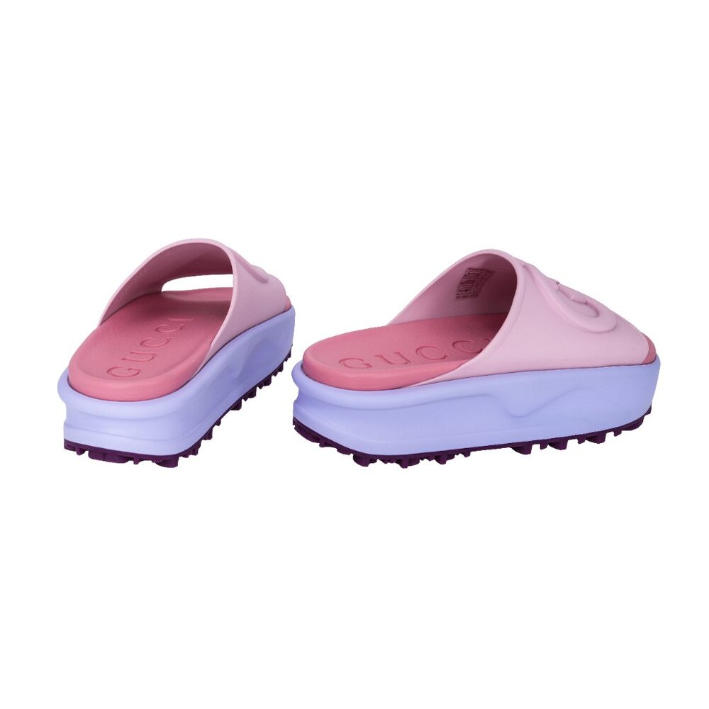 Gucci Interlocking G Rubber Slide Sandals - Picture 4 of 6